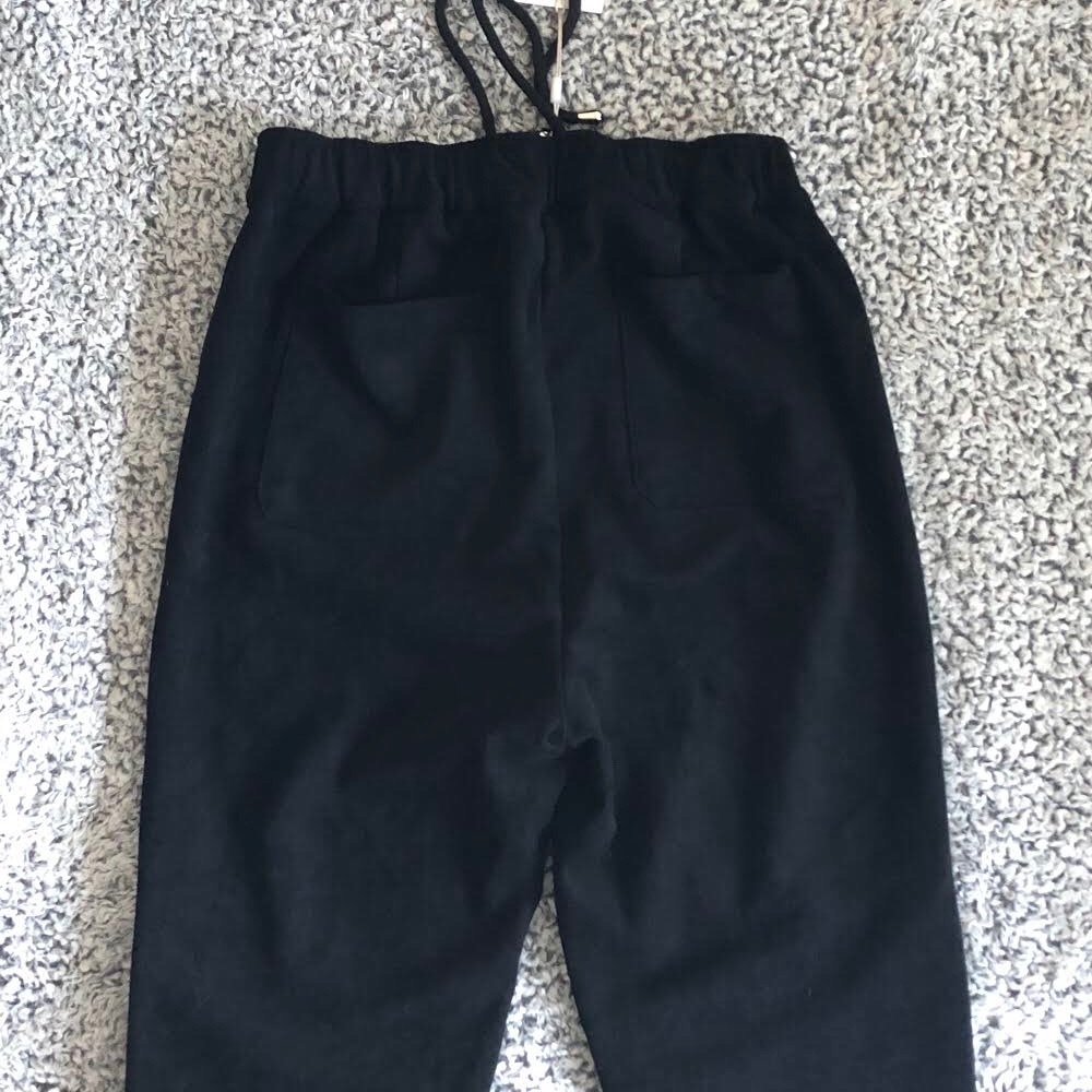 1 LEFT! Suede-Style Moto Joggers in Black - Picture 7 of 7